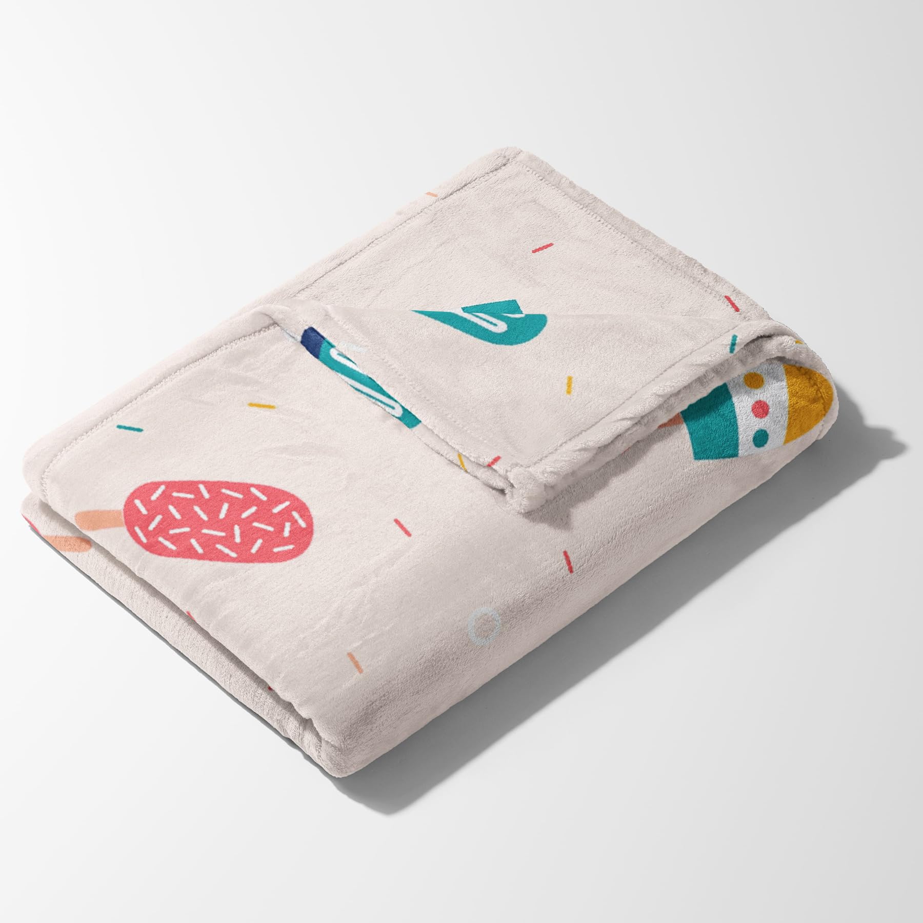 Soft Baby Blanket - Ice Cream Print -3