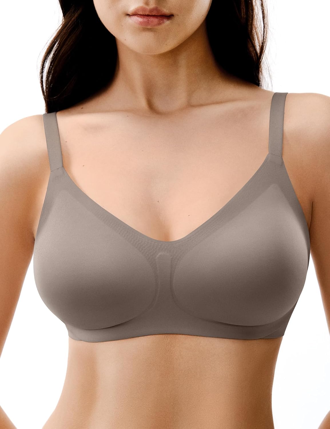 Women's Wireless Push Up Bra Seamless Comfortable Bras No Underwire Full Coverage E...