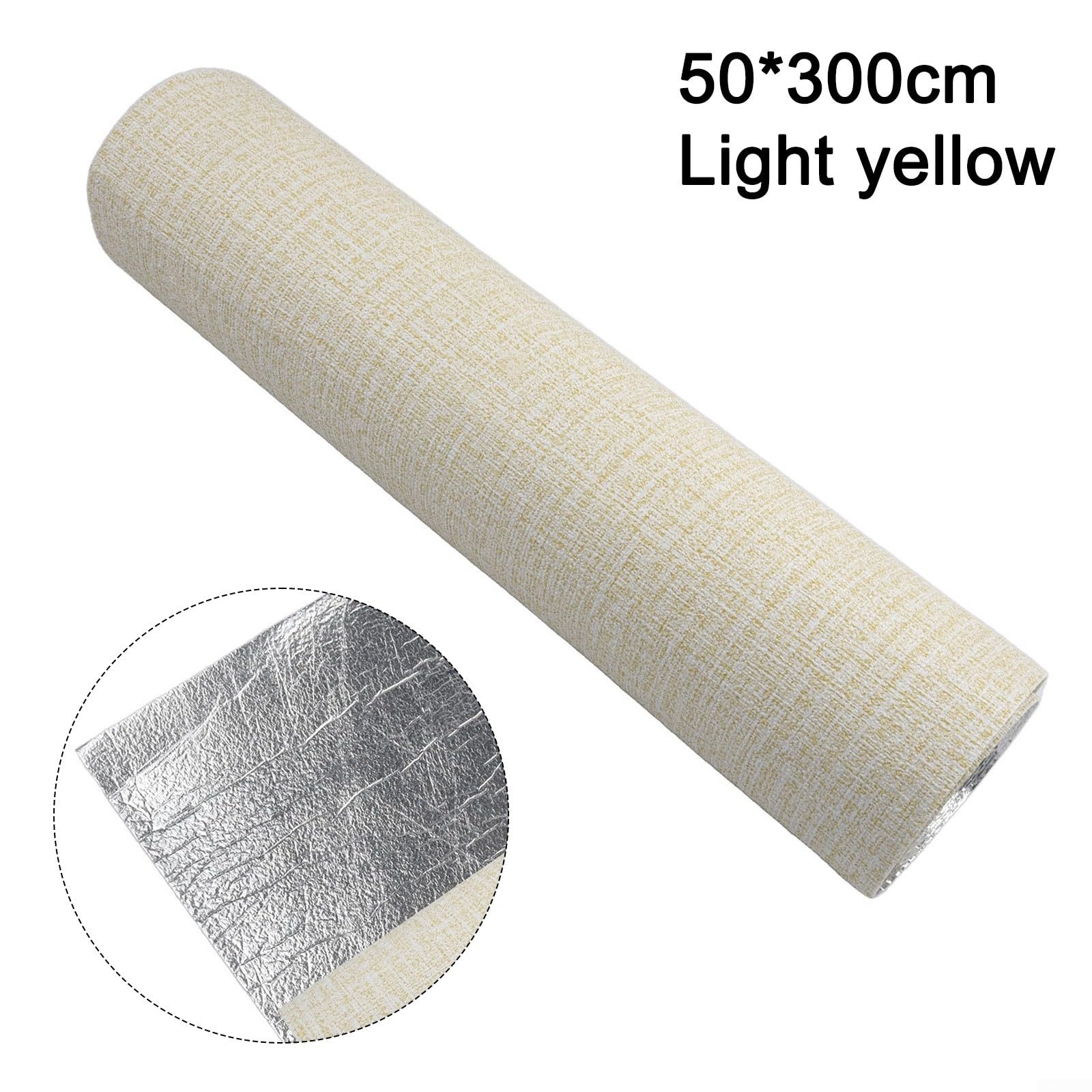 Carta Da Parati Autoadesiva XPE 50x300 Cm – Effetto Insonorizzante E Termoisolante, Impermeabile E Lavabile, In 4 Colori (bianco, Beige, Blu, Rosa)