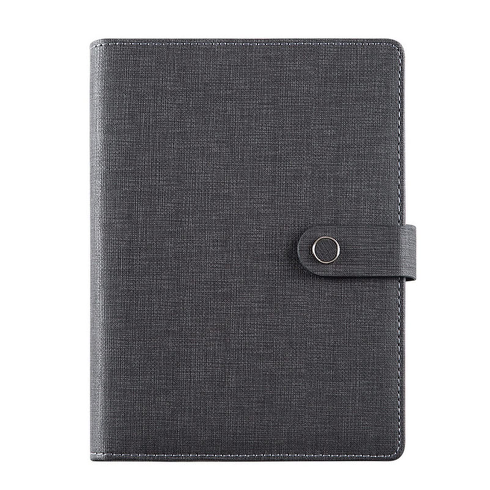 Binder Diary A5 Binder Notebook and Journal Spiral Agenda Planner Organizer Biuro Notatnik Pierścień Notatnik Książka Buckle Daily Plan Sketchbook Skórzany pokrowiec na segregatory (Noir)