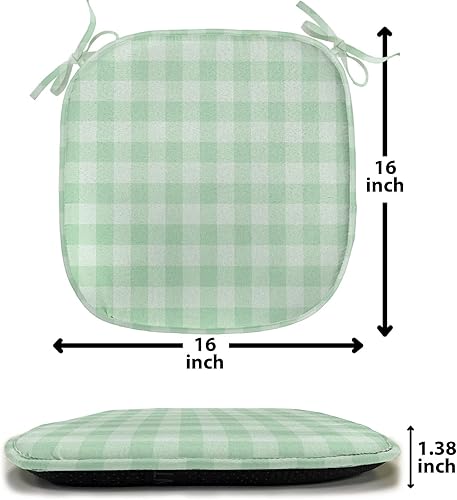 Vista 332 de Lunarable Orient - Juego de 6 cojines de asiento para silla, diseño de estrellas marroquíes, espirales y curvas abstractas, ilustración oriental