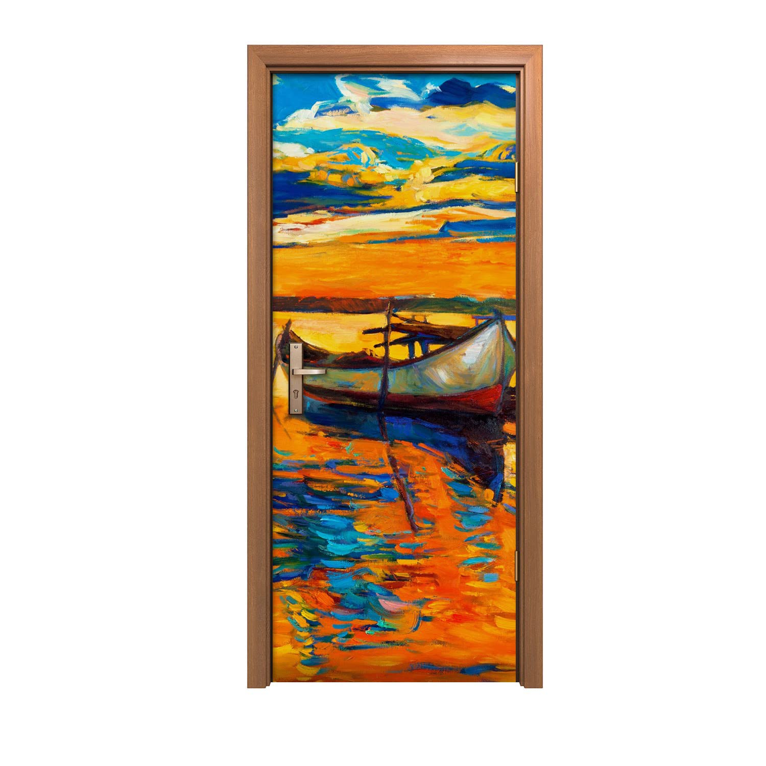 Autocollant de porte repositionnable 80x200cm trompe l'œil design
