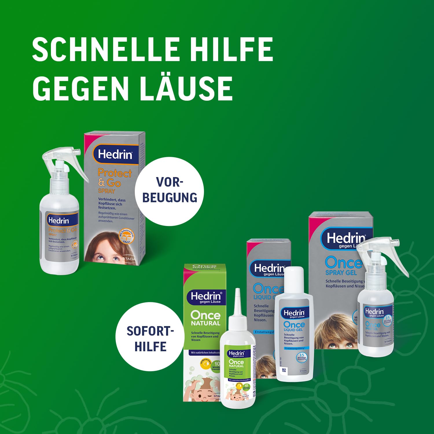 HEDRIN Once Natural, Läusemittel mit natürlichen Inhaltsstoffen zur schonenden Behandlung von Kopfläusen, ohne Pestizide, ohne Alkohol, ohne Duftstoffe und ohne Silikone – hypoallergen - 100ml Lotion