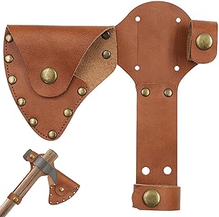 Funda de Cuero para Hacha, Funda de Cuero para Hacha, para Cabeza de montada en la Cintura con botón a presión, Soporte Protector para, para Acampar, carpintería, de