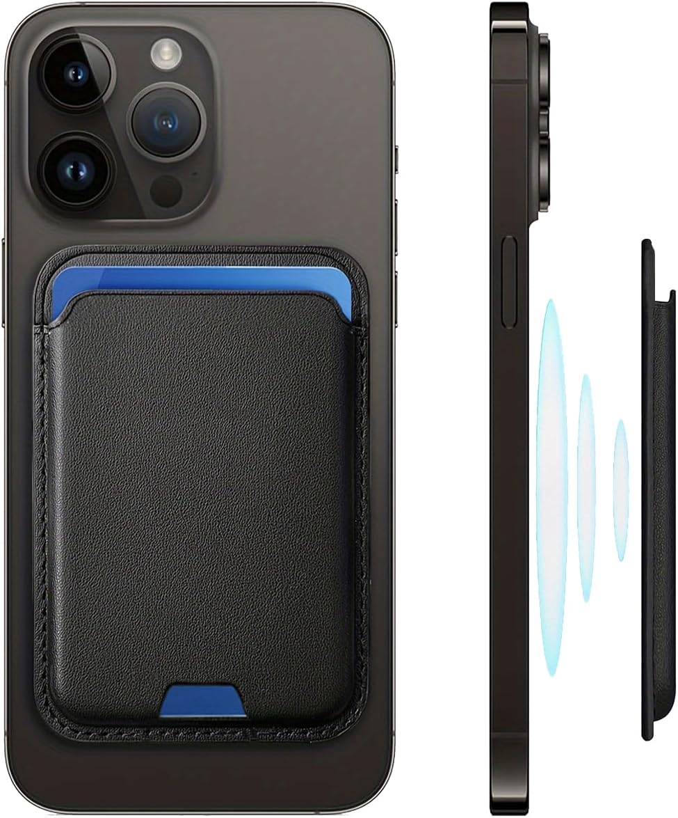 Slim Magnetic Card Wallet Compatible with MagSafe for iPhone 12-17 Series (Blue) - Image 2