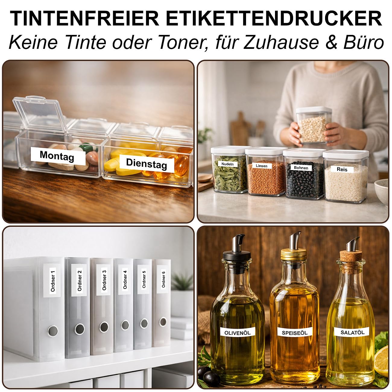 Callstel Etikettendrucker: Mobiler Akku-Thermo-Labeldrucker, 5 Etiketten-Rollen, Bluetooth, App (Etikettendrucker Android, Smartphone)
