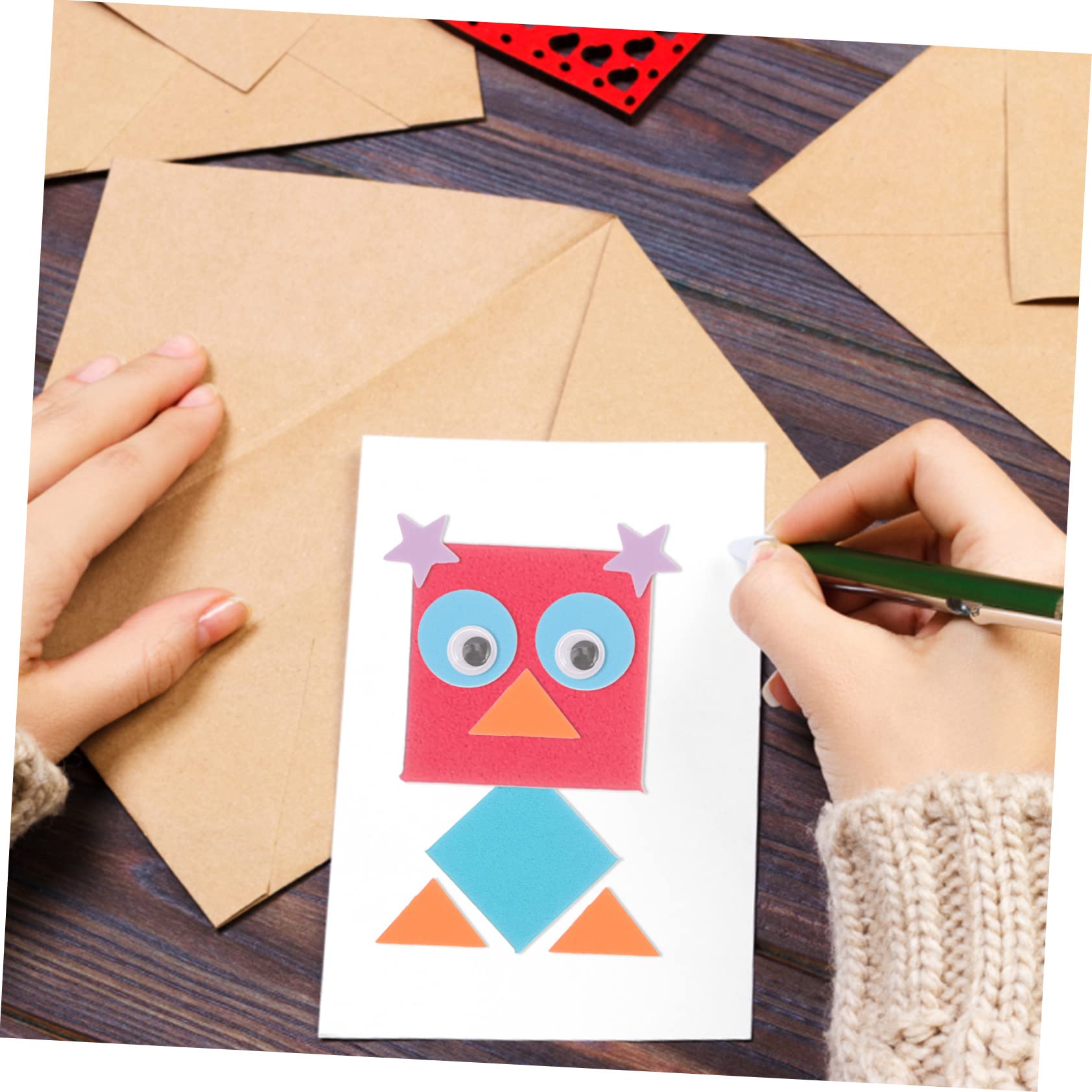 SHINEOFI 4juegos Pegatinas Geométricas Autoadhesivas Para Niño Niña De Espuma Colorida Para Manualidades y Decoración Infantil Para Scrapbooking y Proyectos Creativos Casa o Jardín De