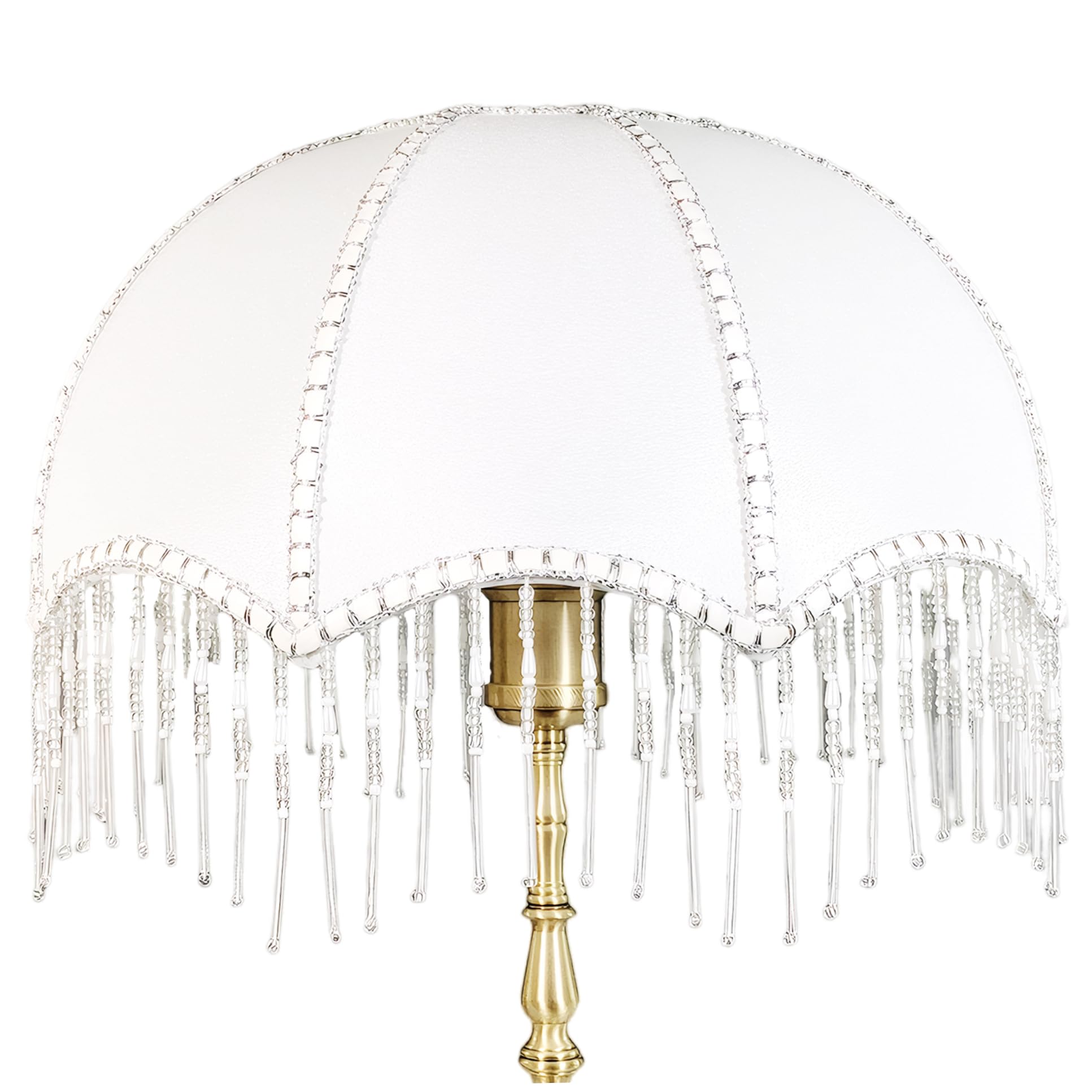 Paralume Vintage con Nappe Paralume Frange, Paralume a Cupola smerlata, paralumi antichi sostitutivi per lampade da Tavolo E27 lampade da Pavimento, da 7,9 Pollici di Diametro.