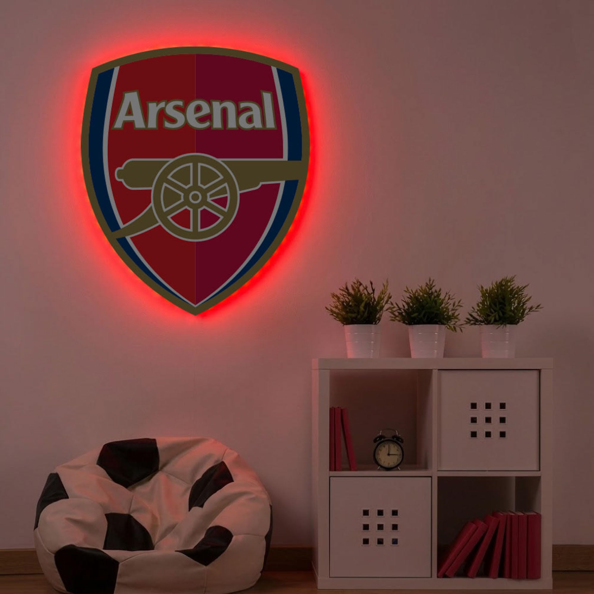 Themed Arsenal FC Crest LED Backlit Wallpop