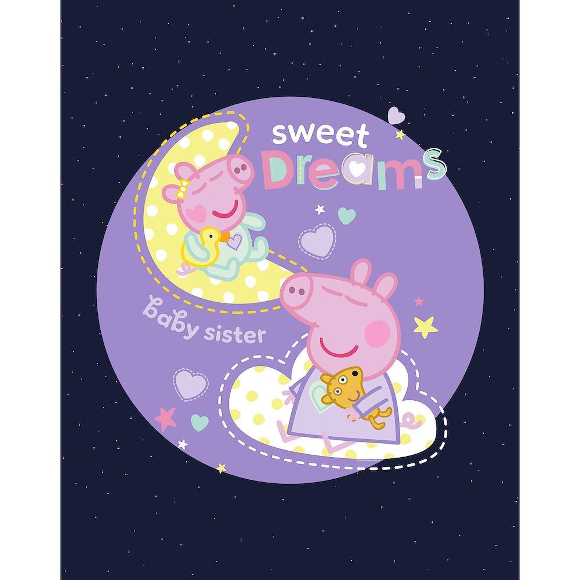 CafePress Peppa Pig: Sweet Dreams Twin Duvet Cover, Printed Comforter Cover, Unique Bedding,