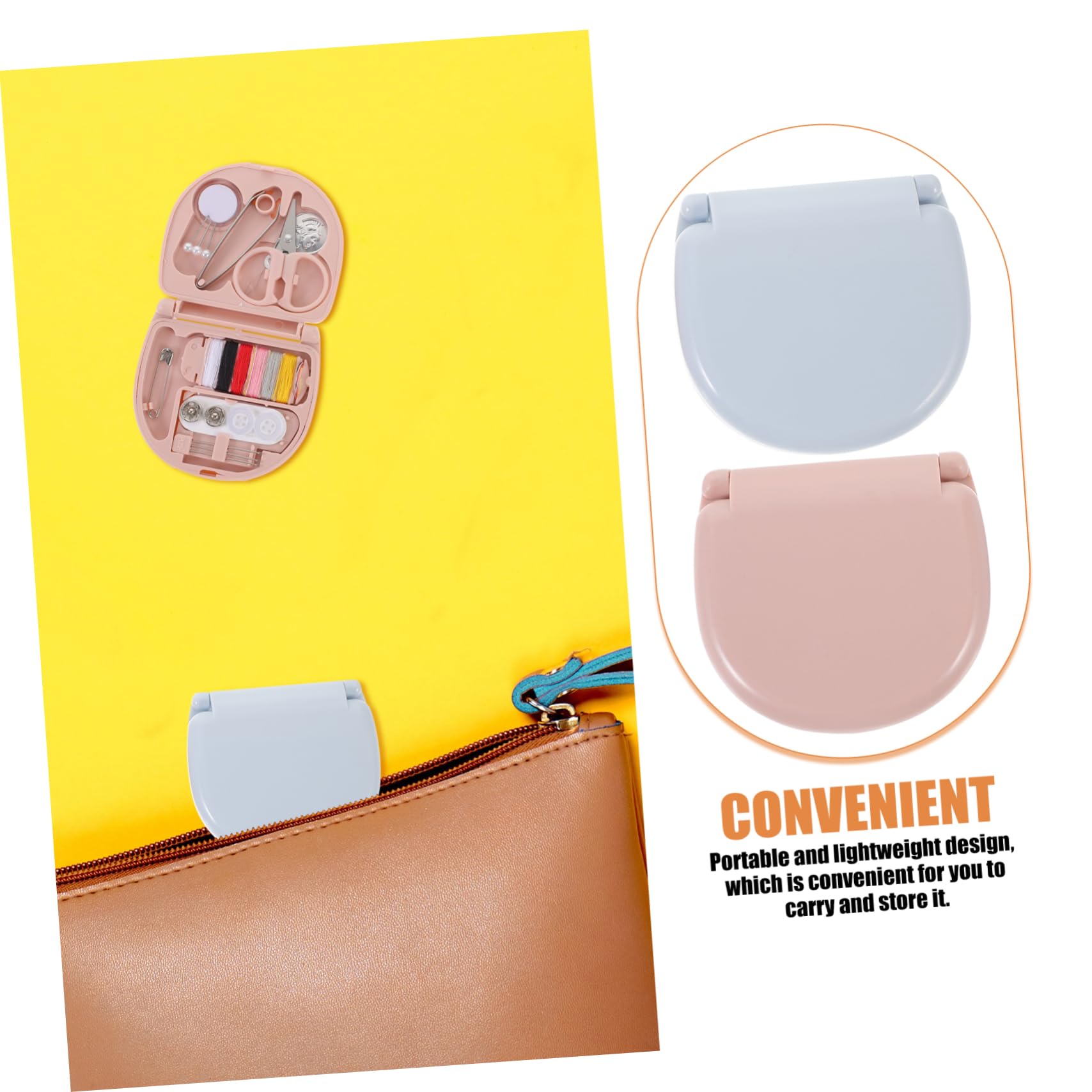 Scatola Kit Cucito da Casa Portatile 8 Set in Plastico