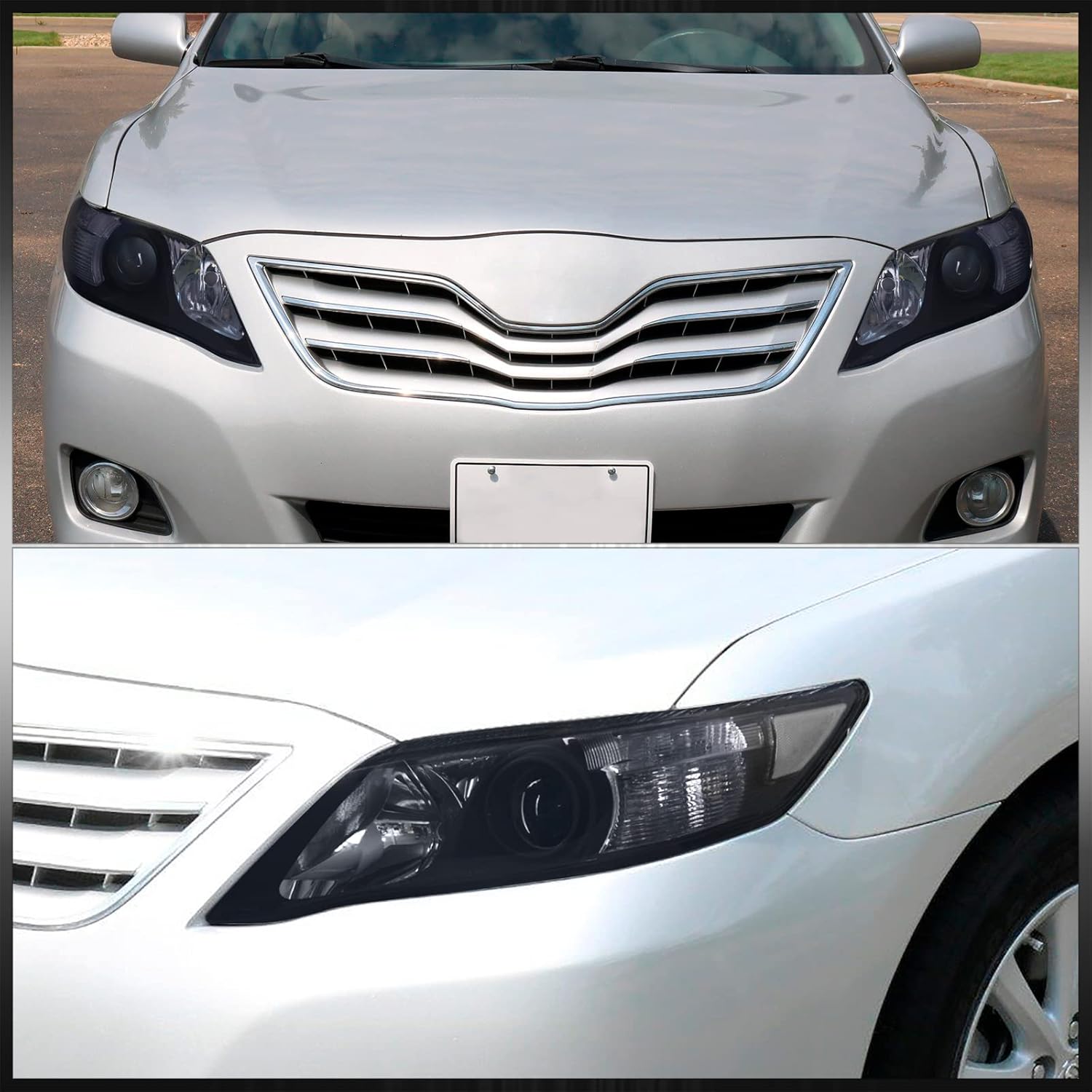 AJP Distributors Upgrade Front Bumper Halogen Projector Headlights Headlamps Driving Lights Signal Lamps Assembly Driver Passenger Set LH+RH Pair Compatible/Replacement For Camry XV40 2010 2011 10 11