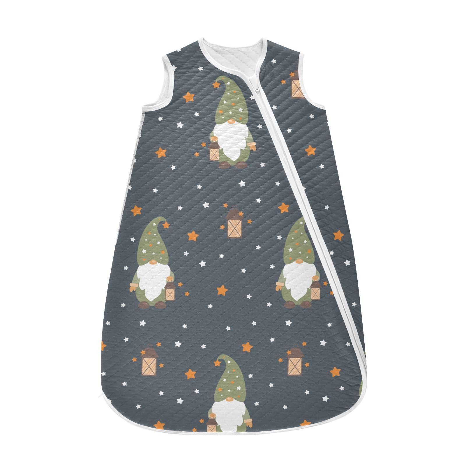 vvfelixl Scandinavian Gnome Baby Sleeping Bag Sleep Sack,Baby Wearable Blanket Sleep Suit for 0-6 Months