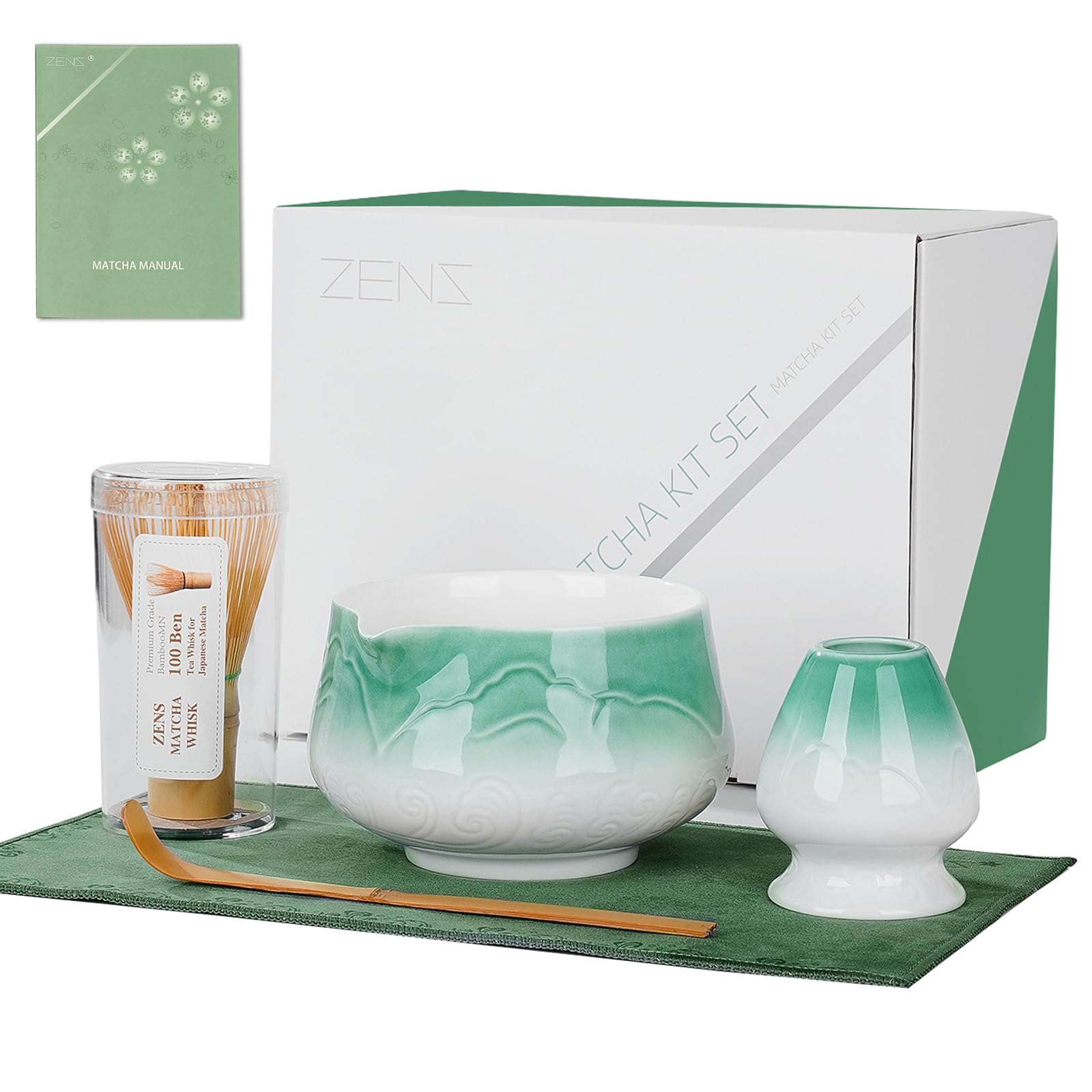 Amazon.com: ZENS Matcha Whisk Set, 5pcs Matcha Kit Set Includes