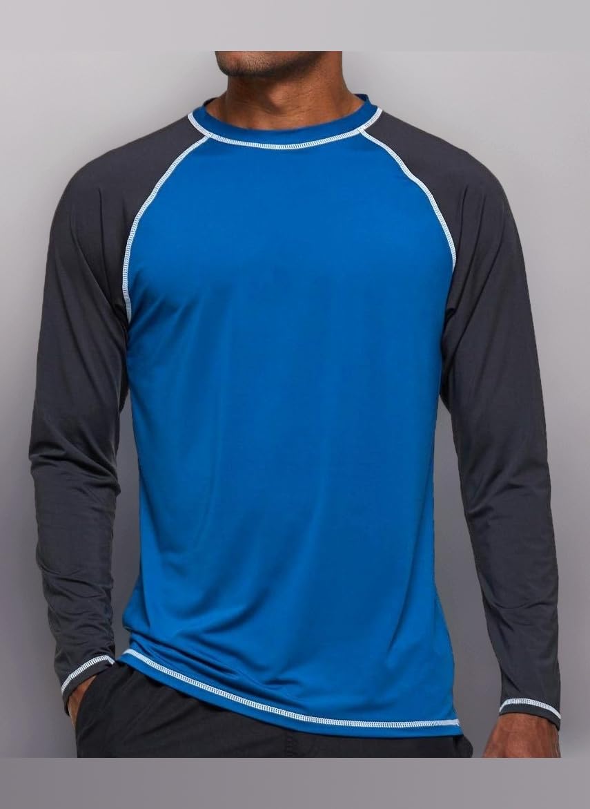 Rashguard Men Long Sleeves Diving UV Protection UPF 50+ Elastic Rash Vest Loose Fit Top Swimming Quick Drying Surfing Pool T-Shirt Sports Top Rashie