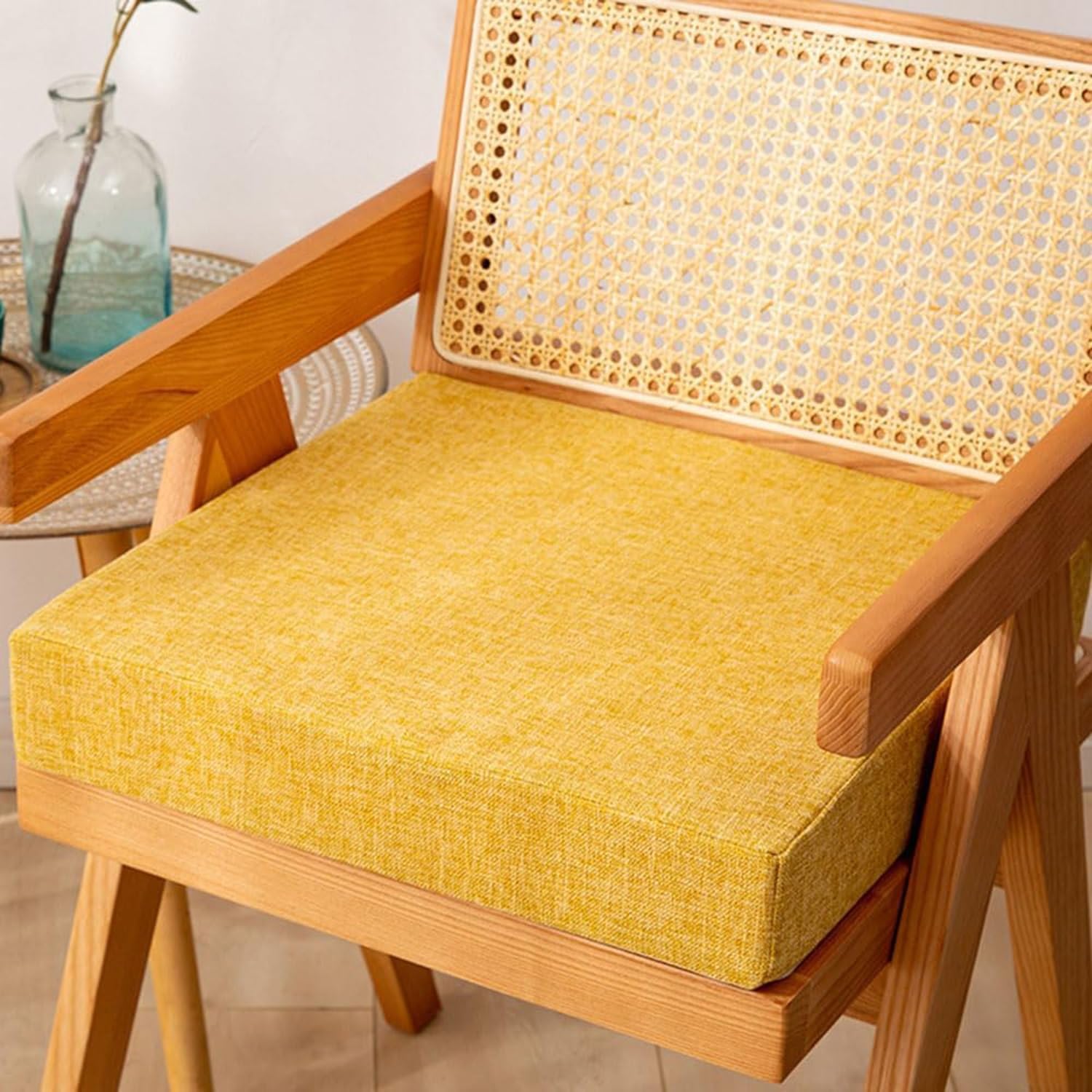 Hoowarm Chair Cushion Kitchen, Memory Foam Chair Pads, 25/28/30/35/40/45/50/55/60cm Non-Slip Chair Pads，Outdoor Indoor Seat Cushion, Removable for Dining Office Garden Chair(Colour17,60x60x3cm)
