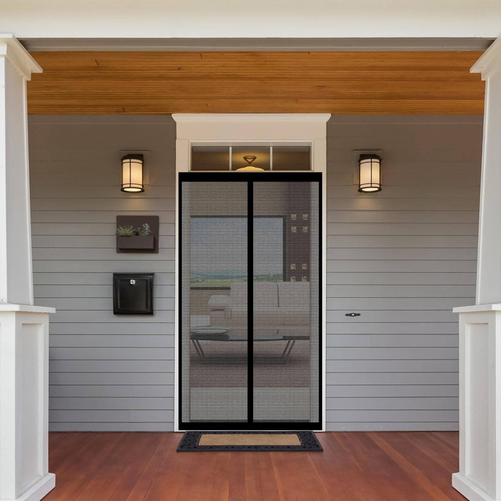 Magnetic Fly Screen Door, Balcony Door, Insect Protection, 295 x 205 cm, Mosquito Net Magnetic Closure, Magnetic Curtain is Ideal for Balcony Door, Cellar Door, Living Room, Patio Door, No Drilling