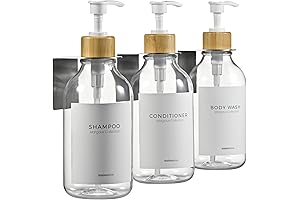 Maisonovo Wall Mounted Shampoo Dispenser Bottles