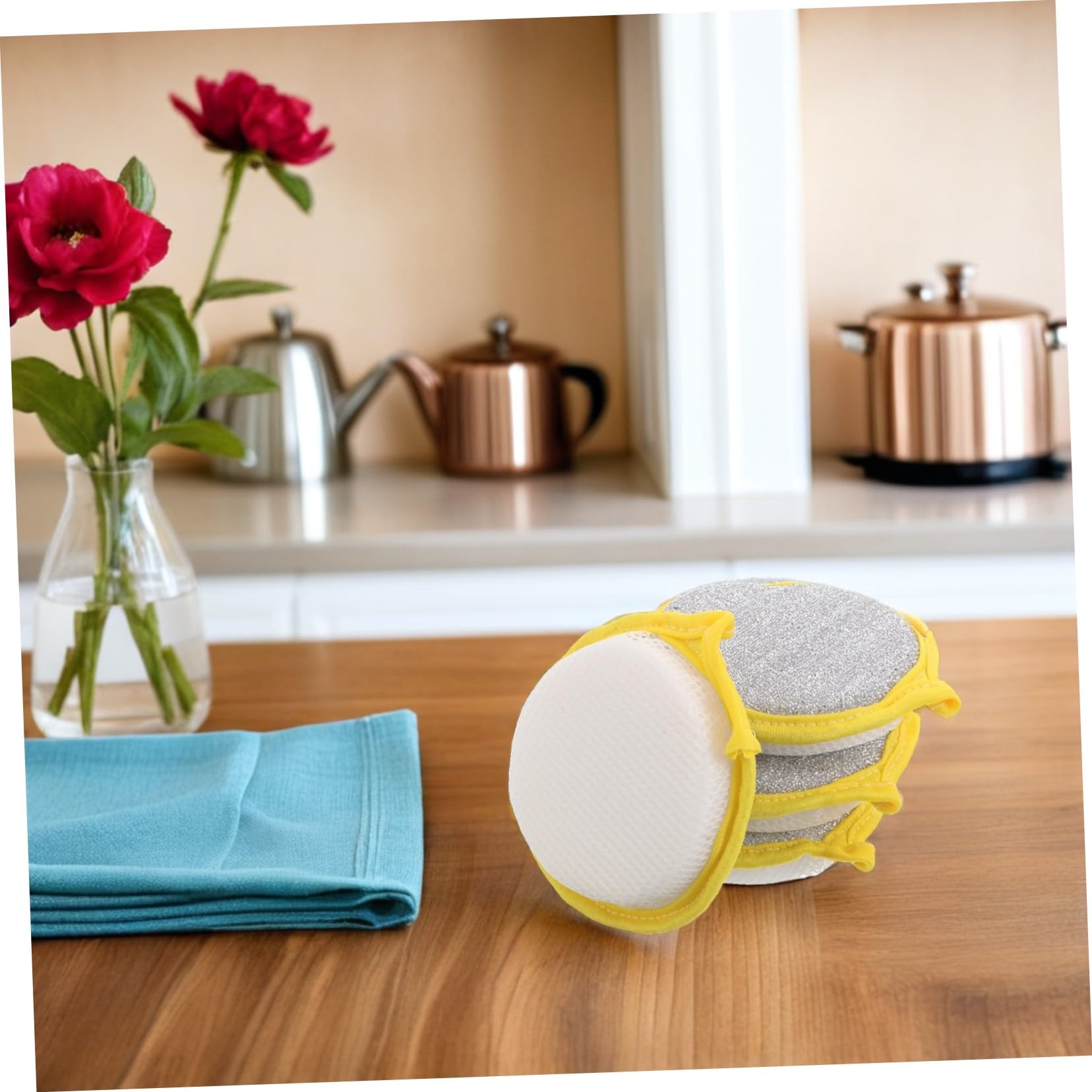 SHERCHPRY 50 Unidades Esponjas para Fregar Platos Esponja de Limpieza Reutilizable Doble Cara Resistente a Arañazos para Cocina y Fregadero