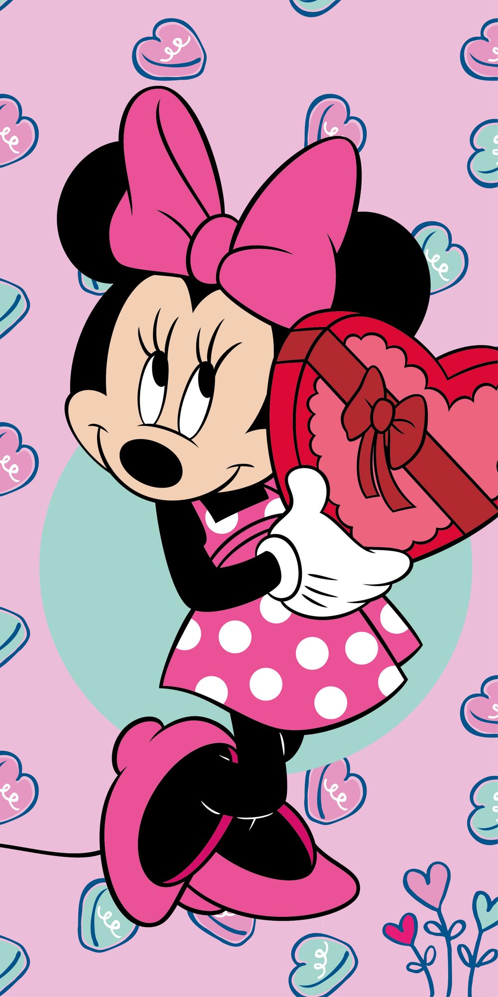 Jerry Fabrics Disney Minnie Mouse Bath Towel Beach Towel Pink 70 x 140 cm