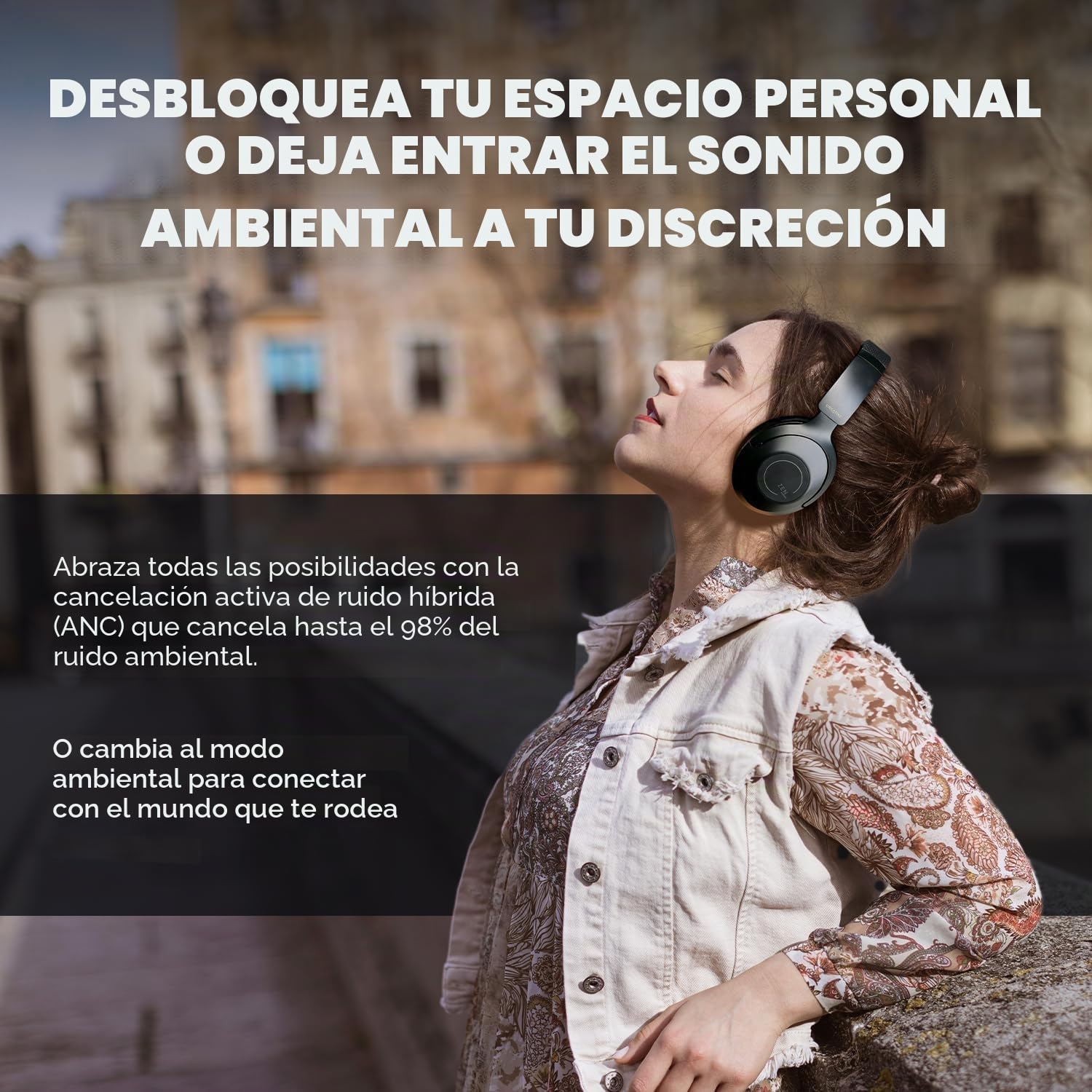 CREATIVE Zen Hybrid Pro (Classic) Auriculares inalámbricos Supra aurales con Bluetooth Audio LE, Transmisor BT-L3 de Audio LE Bluetooth y micrófono Boom, con hasta 100 Horas (ANC desactivado) | Auriculares ANC, micrófono Boom, inalámbricos, cómodos, bater