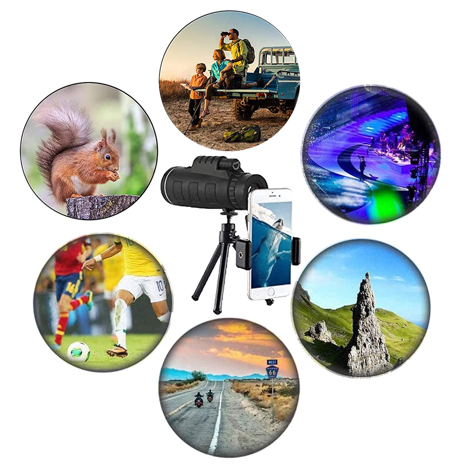 Monoculare Telescopio 40×60 Con Visione Notturna – Impermeabile E Antiappannamento Per Birdwatching, Caccia, Campeggio E Viaggi