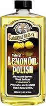 PARKER & BAILEY LEMON OIL POLISH - Natural Lemon Scented Wood Cleaner & Furniture Polish, Cleans, Renews, Restores & Rejuvenates Wood Surfaces, 16oz