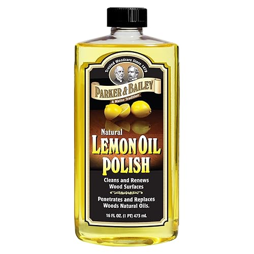 Parker & Bailey Lemon Oil Polish, Natural Lemon Scented Furniture