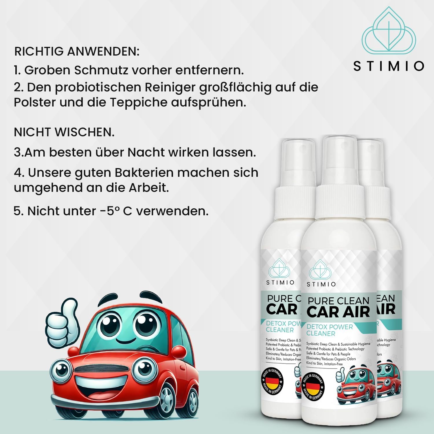 Set auto deumidificatore e elimina odori – 2 sacchetti di carbone attivo da 500 g + spray probiotico da 100 ml – Aria pulita. Sedili asciutti. Interni freschi – Senza sostanze chimiche o profumi