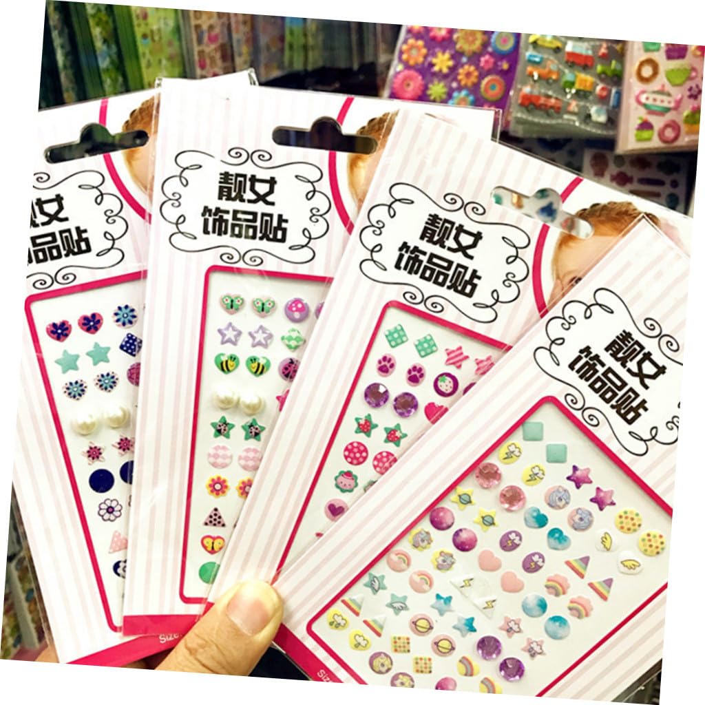 FRCOLOR 18 Fogli Adesivo Per Unghie a Stella Creazione Di Gioielli Decalcomania Scrapbooking Per Bambini Bomboniere Pasquali Ornamento Per Unghie Pianeta Borsa Da Festa Gemma Ragazzina