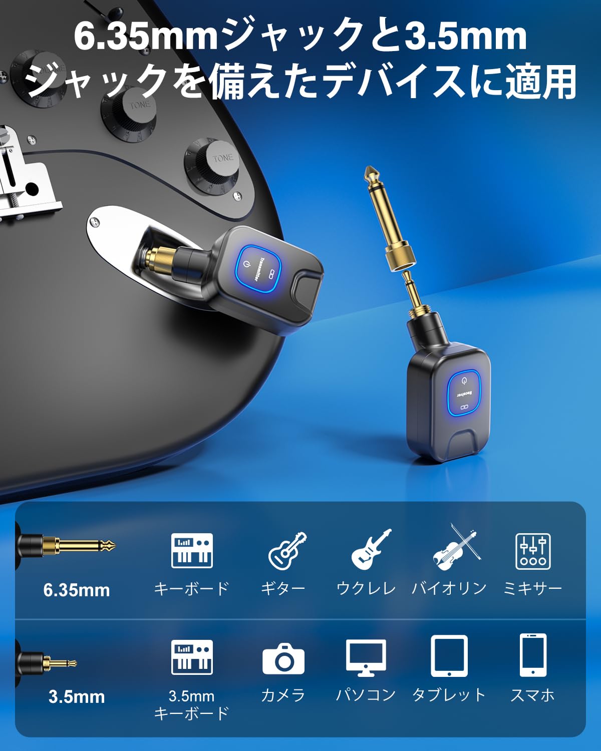 Amazon | New Bee ギターワイヤレスシステム 5.8GHz エレキギター