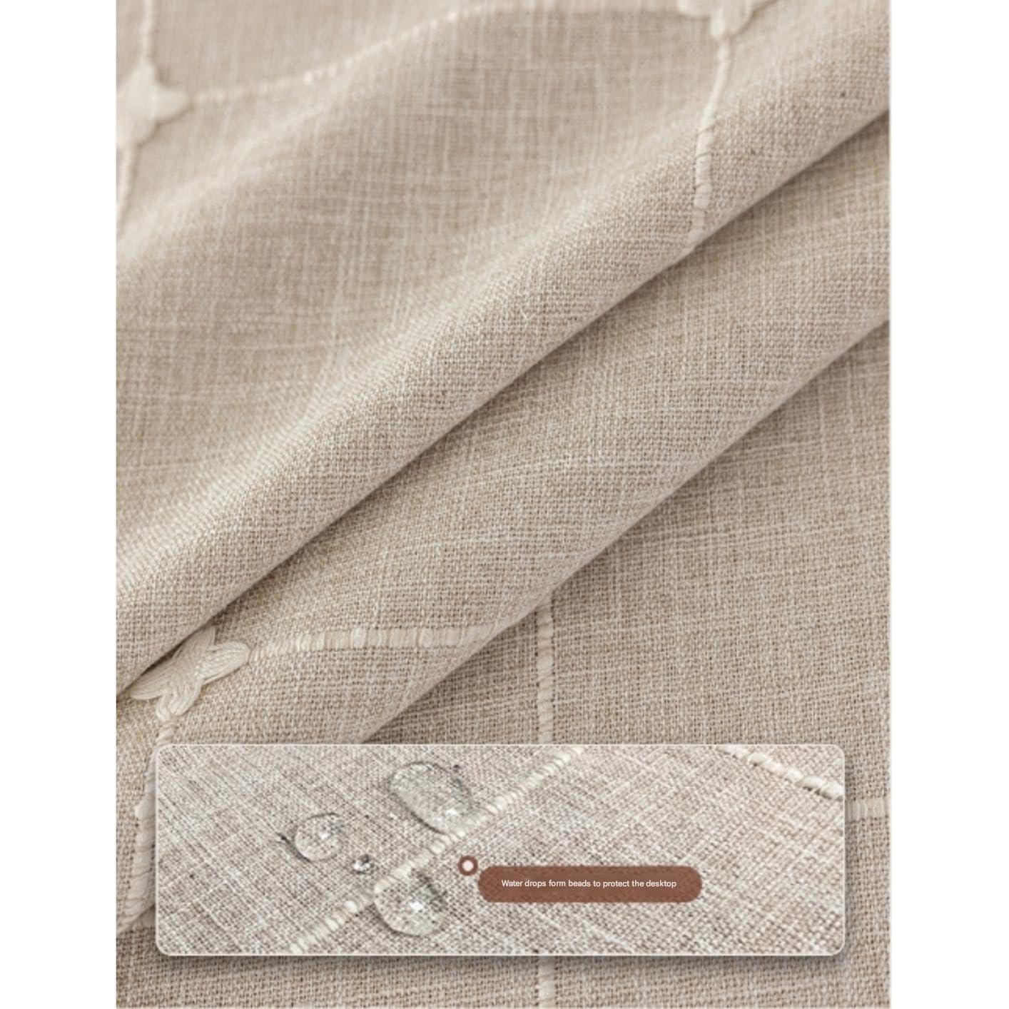 Tovaglia Antimacchia Tolla Rotonda, A Prova Di Polvere Plaids Con Tasselle, Copertura Tavolo In Poliestere Per Cucina Sala Da Pranzo Caffè Picnic Party-caffè-160cm