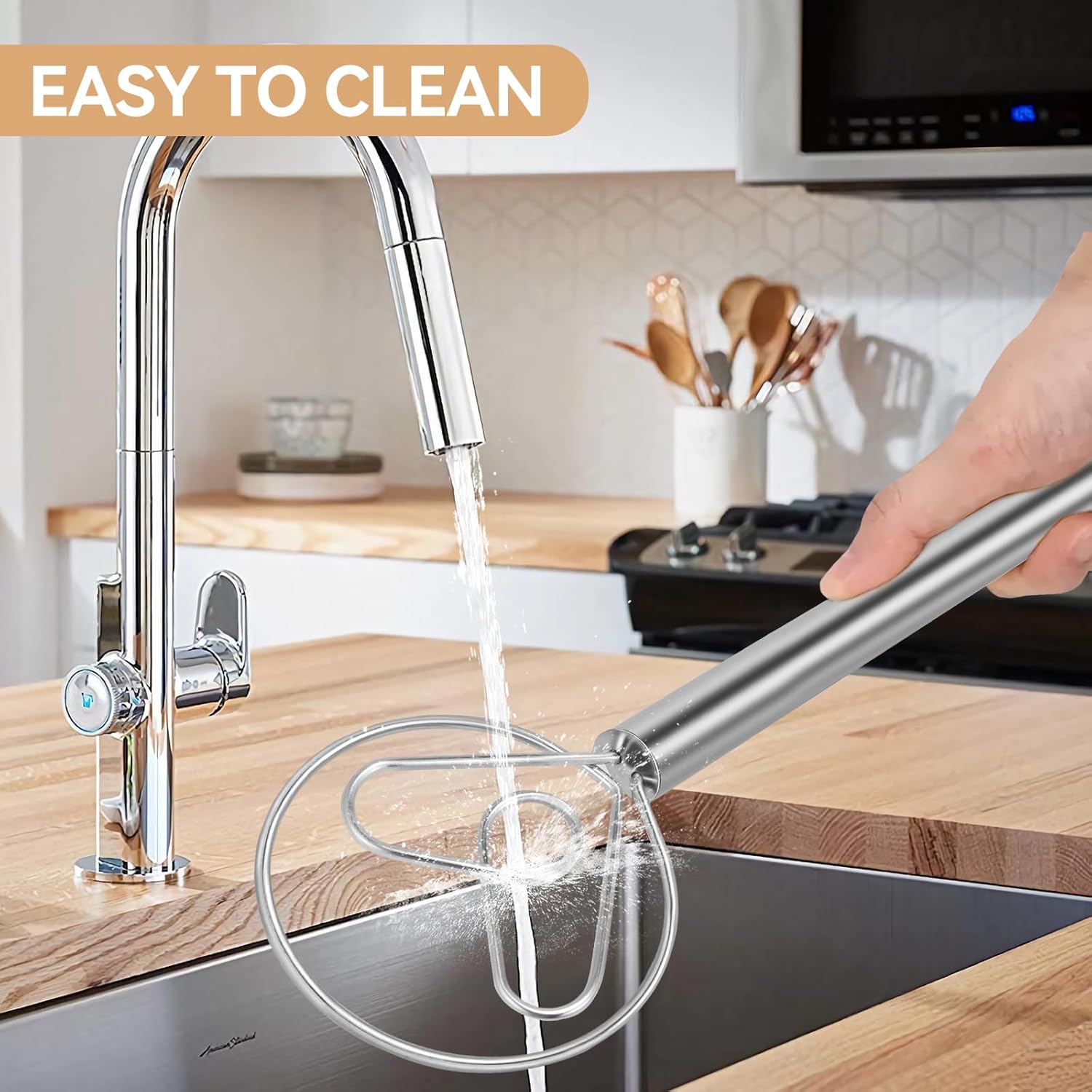 Danish Dough Whisk Stainless Steel Hook Dutch Baking Tool Bread Sourdough Mixer for Pizza Pastry Cake Batter Making - Image 5