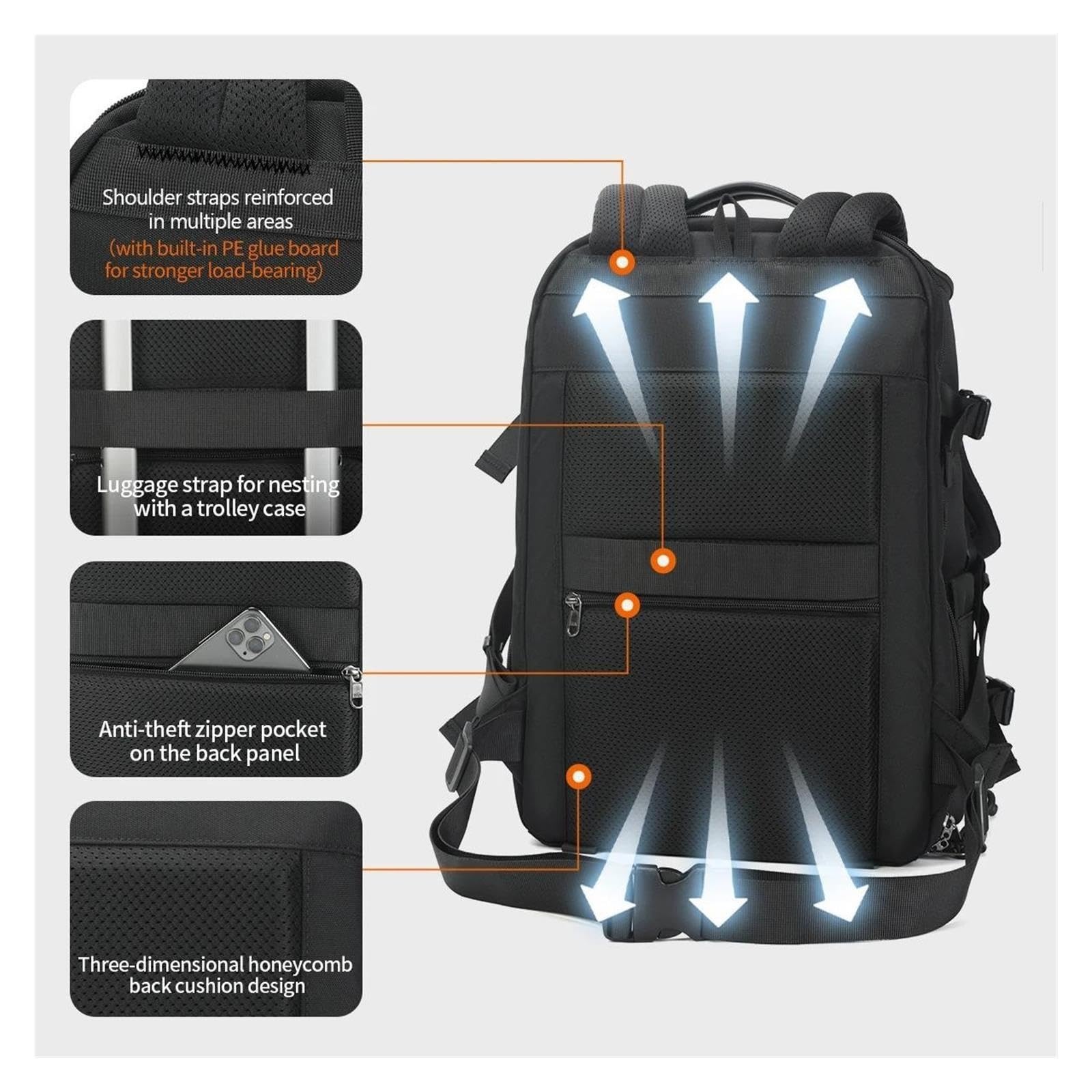 Compatible avec Tigernu, sac à dos étanche for appareil photo