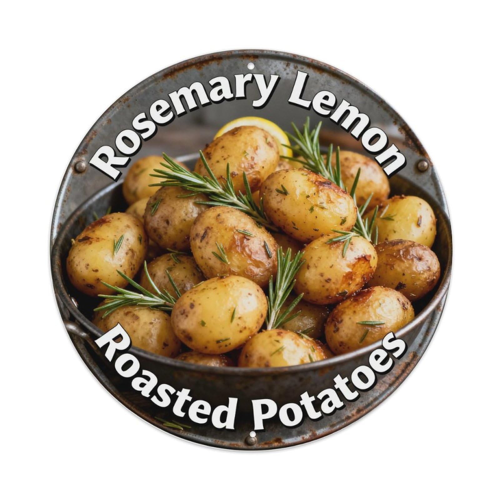 Lemon Rosemary Roast Chicken Metal Tin Sign Plaque