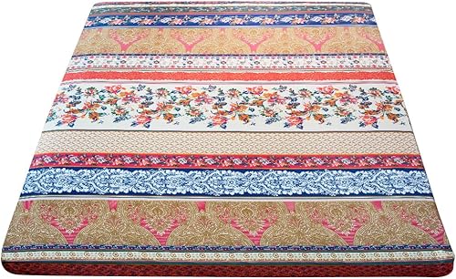 Vista 8 de MAXYOYO Funda de colchón para colchón de futón tradicional japonés, con cremallera, súper suave y lavable a máquina, estrella, tamaño matrimonial