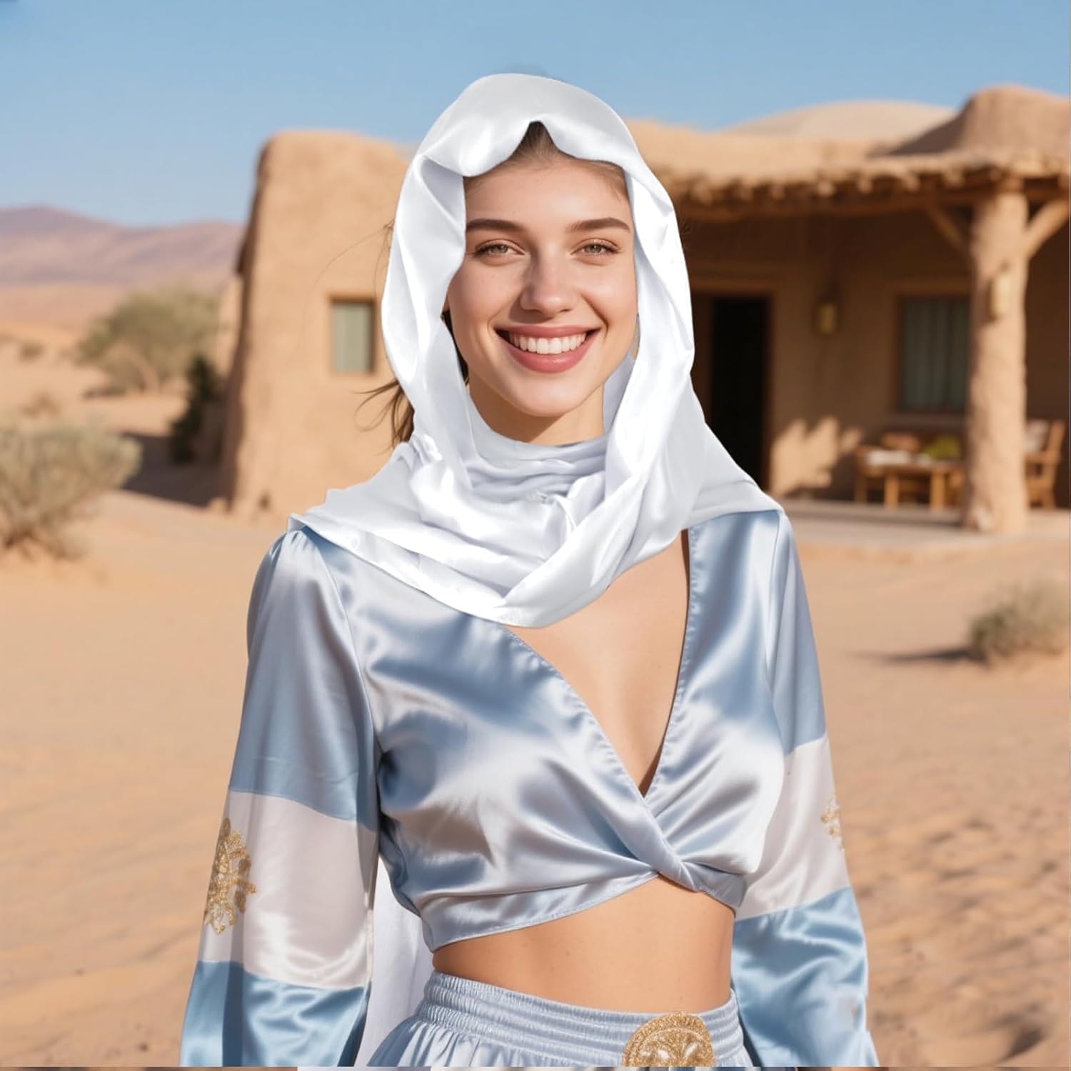 Women's Pashmina Shawls and Wraps for Evening Dresses Satin Shawl Wraps Bridal Scarve Women Wedding Bridesmaid Scarf - Image 4