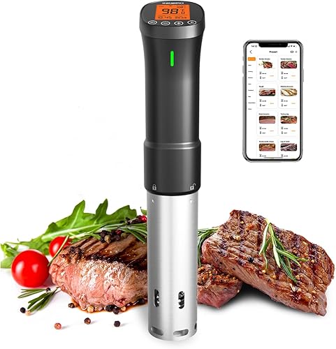 2.4G WIFI Sous Vide Cooker INKBIRD Sous Vide Machine with APP Control, 1000 Watts Immersion Circulator with APP Recipes Timer Alarm Mobile