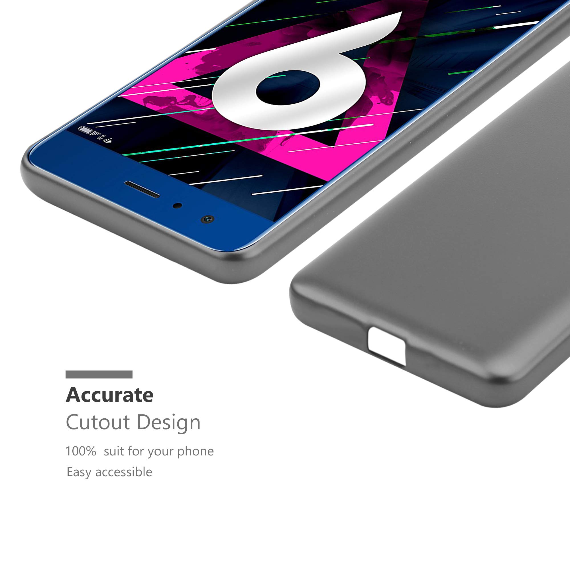 cadorabo Case works with Motorola MOTO C PLUS in METALLIC GREY - Shockproof and Scratch Resistant TPU Silicone Cover - Ultra Slim Protective Gel Shell