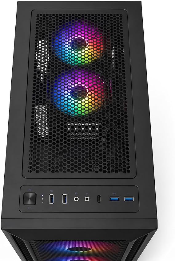 Intel Core i7 Gaming Desktop PC Bundle | NVIDIA GeForce RTX 5060 8GB, 16GB Memory, 256GB SSD, 1TB HDD, Win 11 | RGB Case, 22 Full HD Monitor, Gaming Keyboard & Mouse Combo