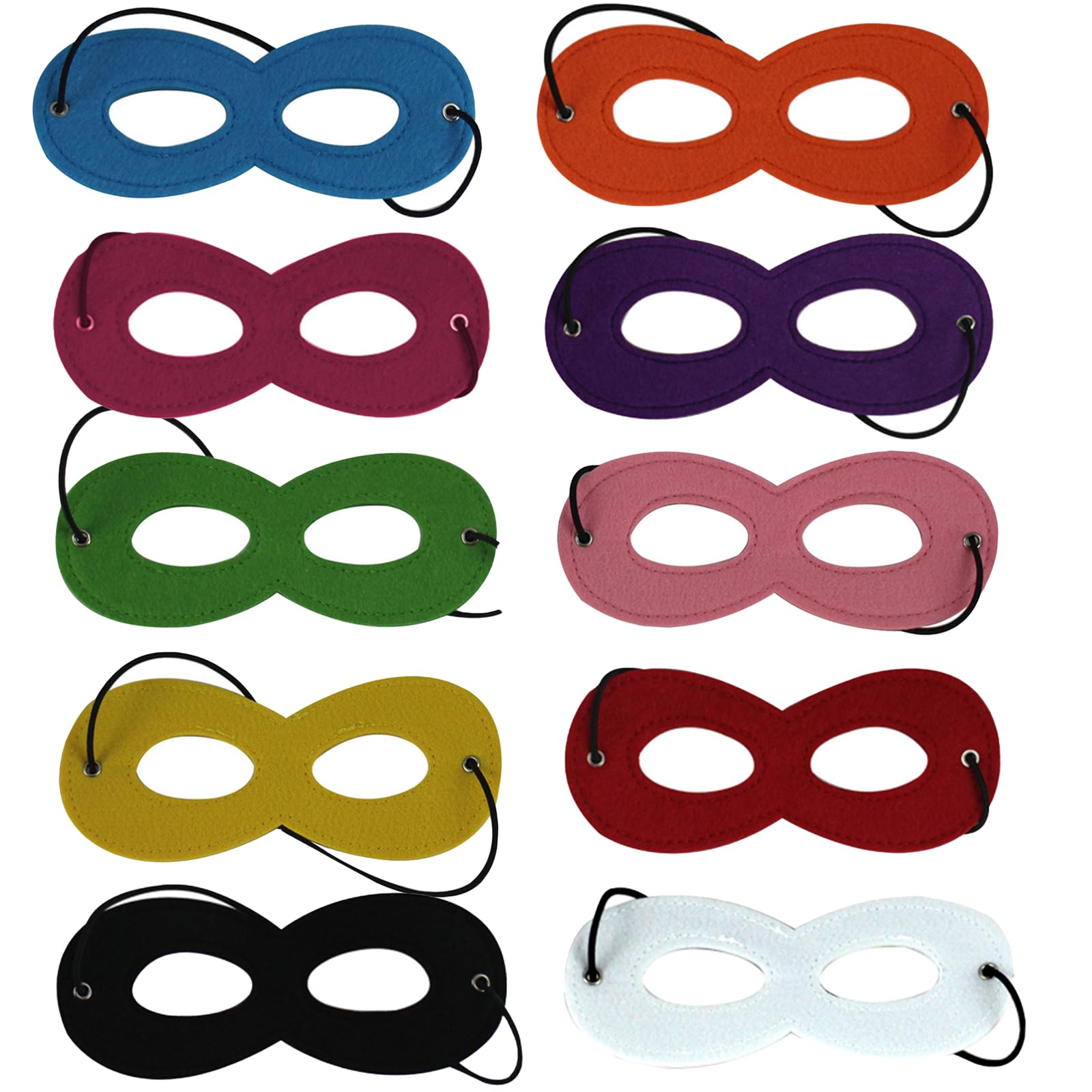 Shensuii Superhero Mask for Masquerade Accessory, 10 Pcs Multicolor