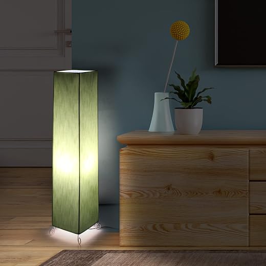 THE LIGHT SHADOW Cotton Fabric Floor Lamp for Bedroom Lamp for Living Room, Bedroom Simple Design Morden Slim Warm Light (...