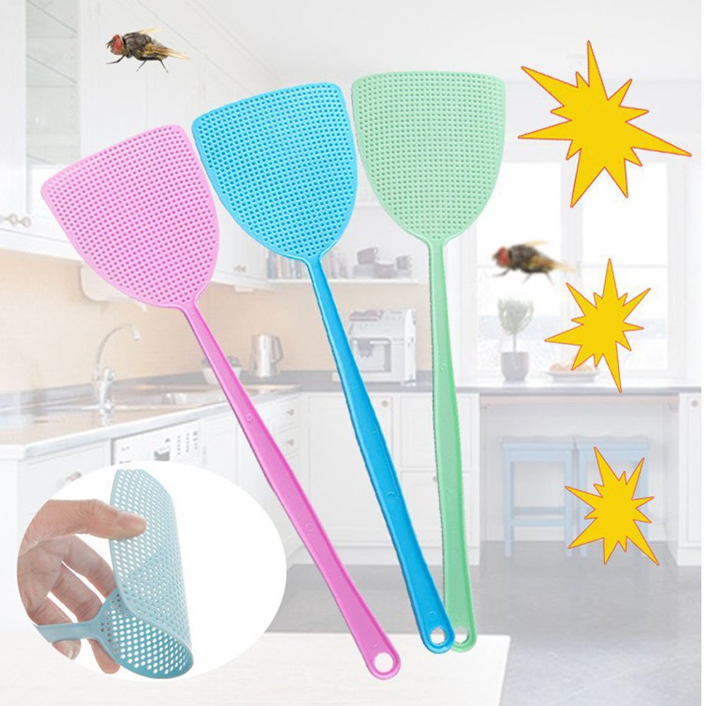 Tapette à Mouches Manuelle Long Manche 47,5 Cm – Robuste, Réutilisable, Efficace Intérieur & Extérieur