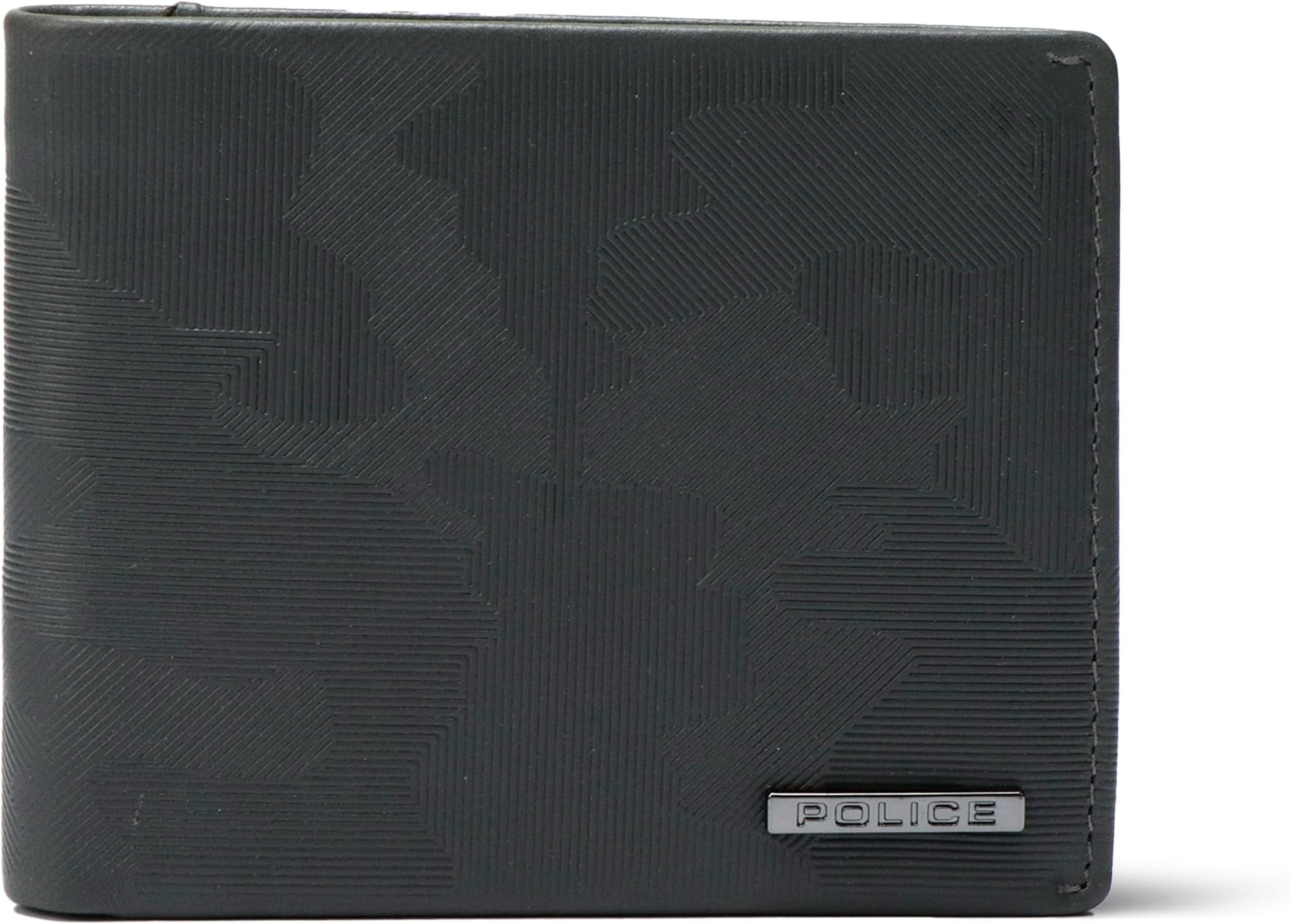 Men's Genuine Camou Leather Slim Wallet | 8 Card Slots with 2 Currency Compartments | Elegant, Durable & Functional | Ideal for Everyday Use & Gifting I Jet Black