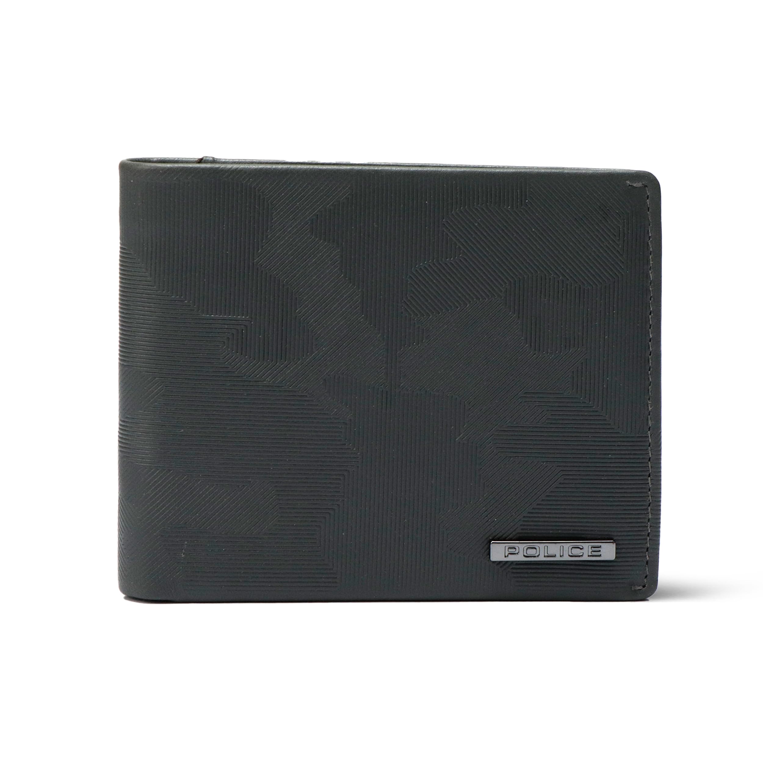 Men's Genuine Camou Leather Slim Wallet | 8 Card Slots with 2 Currency Compartments | Elegant, Durable & Functional | Ideal for Everyday Use & Gifting I Jet Black