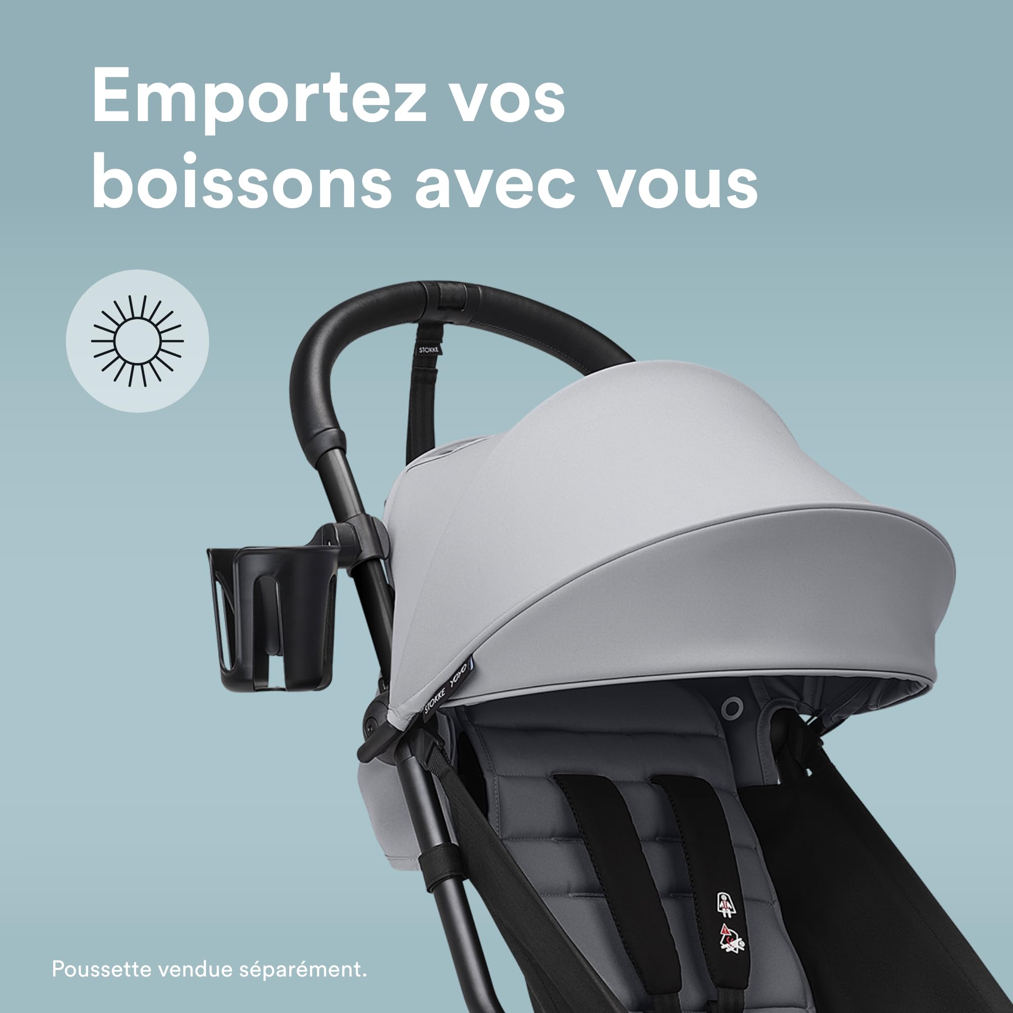 Image secondaire de Porte-gobelet Stokke YOYO - Facile à Fixer sur Six Points différents de la Poussette YOYO