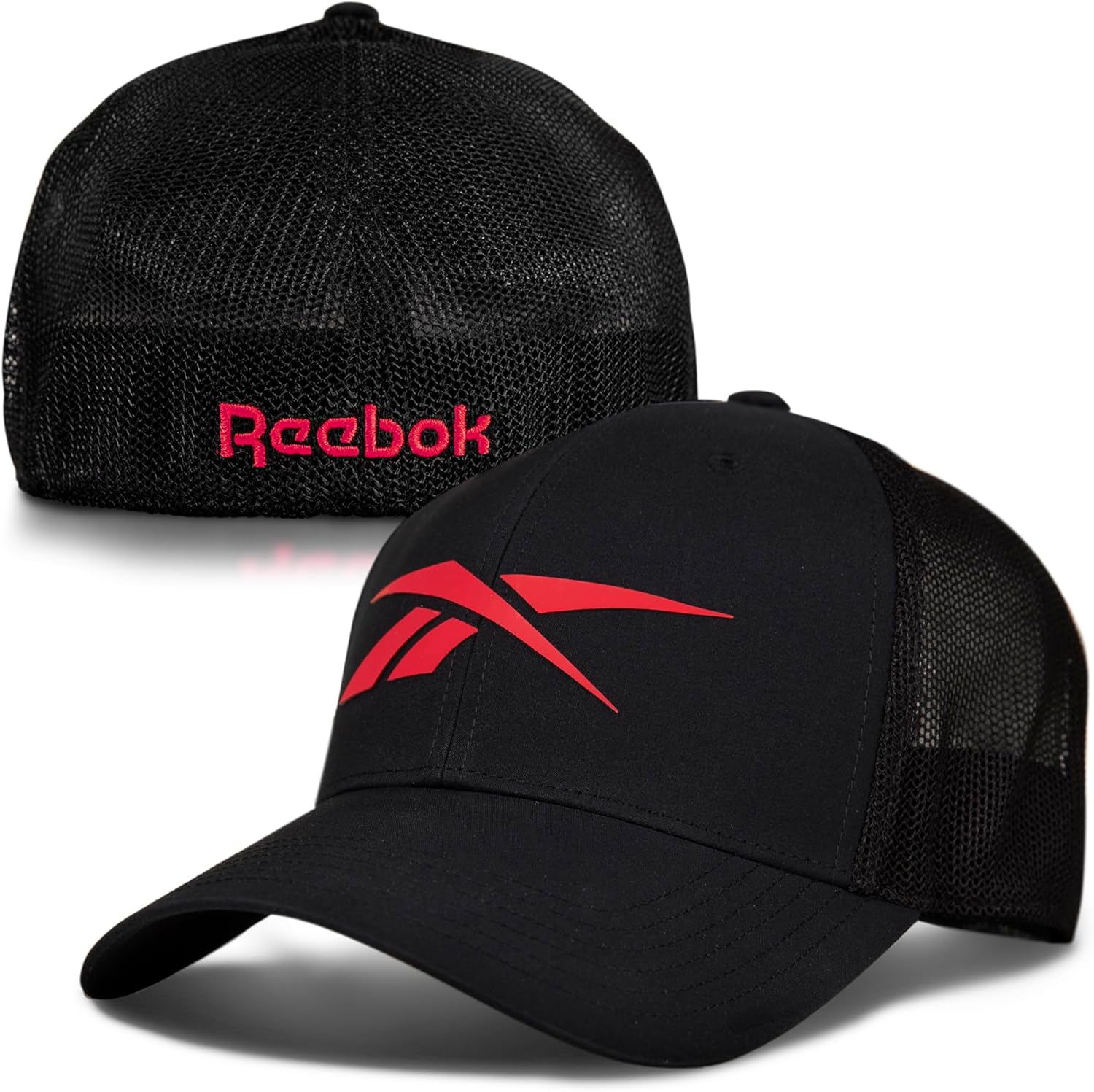 Reebok Elite Hat | Baseball Cap | Fitted | Six Panel Design | Stretch Mesh | Athletic | Sports | Performance | Breathable - Image 6