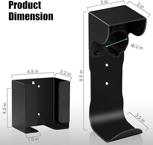 Miniatura 7 de Juego de soporte para cargador de vehículo eléctrico, soporte para caja de carga y conector de montaje en pared con boquilla con gancho en J para