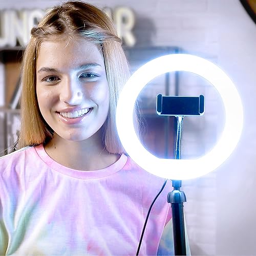 Miniatura 28 de Canal Toys Studio Creator 360 - Kit de creación de video, pantalla verde y trípode, rastreador de cara y movimiento, anillo de luz de 10 pulgadas