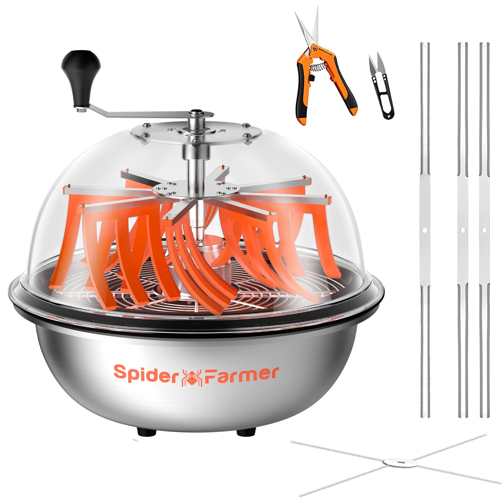 Spider Farmer 16 cali Twisted Spin Cut do pąków roślin i kwiatów z ostrymi ostrzami ze stali nierdzewnej i nożyczkami do przycinania do prac ogrodowych